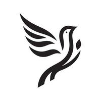 minimalistische vogel logo Aan een wit achtergrond vector
