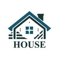 minimalistische huis logo Aan een wit achtergrond vector