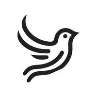 minimalistische vogel logo Aan een wit achtergrond vector