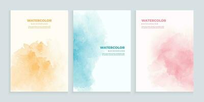 waterverf Hoes ontwerp reeks pastel kleuren vector