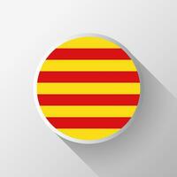 creatief Catalonië vlag cirkel insigne vector