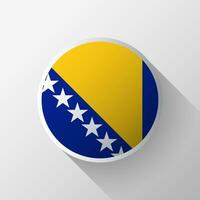 creatief Bosnië en herzegovina vlag cirkel insigne vector