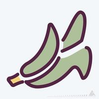 pictogram banaan - lijn gesneden stijl vector