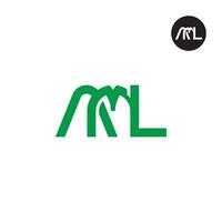 brief aml monogram logo ontwerp vector