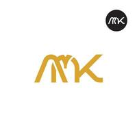 brief amk monogram logo ontwerp vector