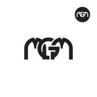 brief mgm monogram logo ontwerp vector