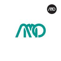 brief amo monogram logo ontwerp vector