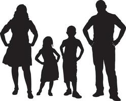 familie silhouetten 4 vector