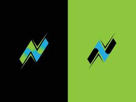 n letter logo-ontwerp vector