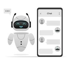 Chatbot neurale netwerk, ai servers en robots technologie. schattig Chatbot ai karakter. vector