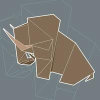 mammoet- origami vector illustratie