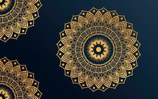 luxe goud mandala, kleurrijk mandala voor henna, mehndi, tatoeëren, decoratief etnisch sier- elementen, oosters patronen, Arabisch mandala ontwerp. vector