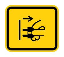 ppe-pictogram. ontkoppel de stekker van het stopcontact symbool teken isoleren op witte achtergrond, vector illustratie