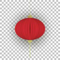 vector transparant rood hangende lantaarn, rood hangende lantaarn voor gelukkig Chinese nieuw jaar achtergrond vector, illustratie, gebruikt voor Chinese patroon, banier, website.