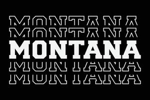 patriottisch Verenigde Staten van Amerika staat Montana t-shirt ontwerp vector