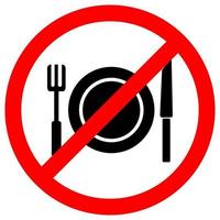 geen eten symbool teken isoleren op witte achtergrond, vector illustratie eps.10