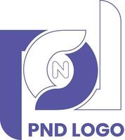 pnd laatste logo ontwerp vector