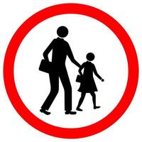 school verkeer verkeersbord isoleren op witte achtergrond, vector illustratie eps.10