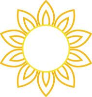 zonnebloem bloemblad patroon circulaire kader illustratie vector