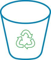 verspilling bak voor recycle icoon vector