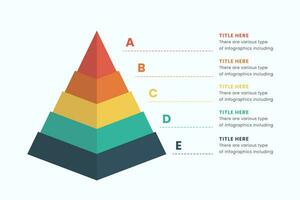 piramide infographic ontwerp element sjabloon, lay-out vector voor presentatie, banier, rapport, brochure, folder.