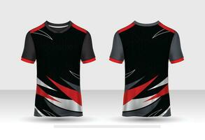 t-shirt sport ontwerpsjabloon, voetbal jersey mockup voor voetbalclub. uniform voor- en achteraanzicht. vector