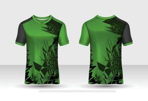 voetbal t-shirt ontwerp nauwsluitend met ronde nek. vector illustratie