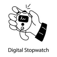 modieus digitaal stopwatch vector