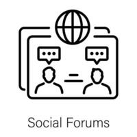 modieus sociaal forums vector