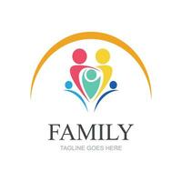 familie logo ontwerp sjabloon - vector