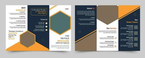 sjabloon voor creatieve driebladige brochure vector
