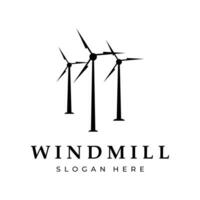 oud windmolen logo vector illustratie wijnoogst ontwerp