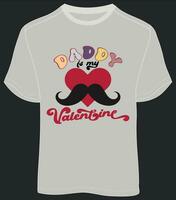 Valentijnsdag t-shirt ontwerp vector