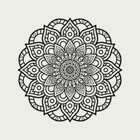 lineal bloemen mandala creatief sier- decoratief element cirkel vorm vector illustratie