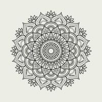 lineal bloemen mandala creatief sier- decoratief element cirkel vorm vector illustratie