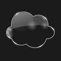 vectorillustratie van glazen wolk icon vector