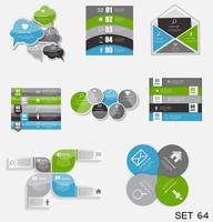 verzameling infographic sjablonen voor zakelijke vectorillustratie vector