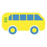 bus icoon of logo illustratie vlak kleur stijl vector