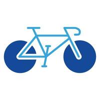 fiets icoon of logo illustratie glyph stijl vector