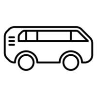 bus icoon of logo illustratie schets zwart stijl vector