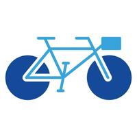 fiets icoon of logo illustratie glyph stijl vector