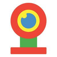 webcam icoon of logo illustratie vlak kleur stijl vector