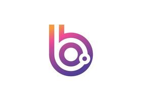 brief b technologie vector monogram logo ontwerp sjabloon. brief b molecuul, wetenschap en bio technologie vector logo
