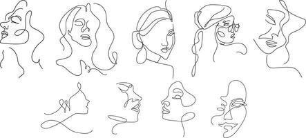 vrouw lijn kunst, bloem hoofd vrouwelijk illustratie, vrouw gezicht met bloemen lijn, minimalistische logo, lijn tekening, natuur biologisch schoonheidsmiddelen verzinnen, vector