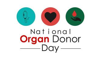 nationaal orgaan schenker dag opgemerkt elk jaar Aan februari 14e . schenker dag doelen naar verhogen bewustzijn van de live. vector illustratie
