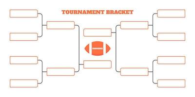 8 american football team toernooi beugel kampioenschap sjabloon vlakke stijl ontwerp vectorillustratie vector