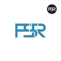 brief fsr monogram logo ontwerp vector