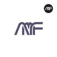 brief amf monogram logo ontwerp vector