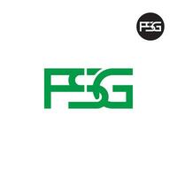 brief fsg monogram logo ontwerp vector