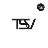 brief tsv monogram logo ontwerp vector